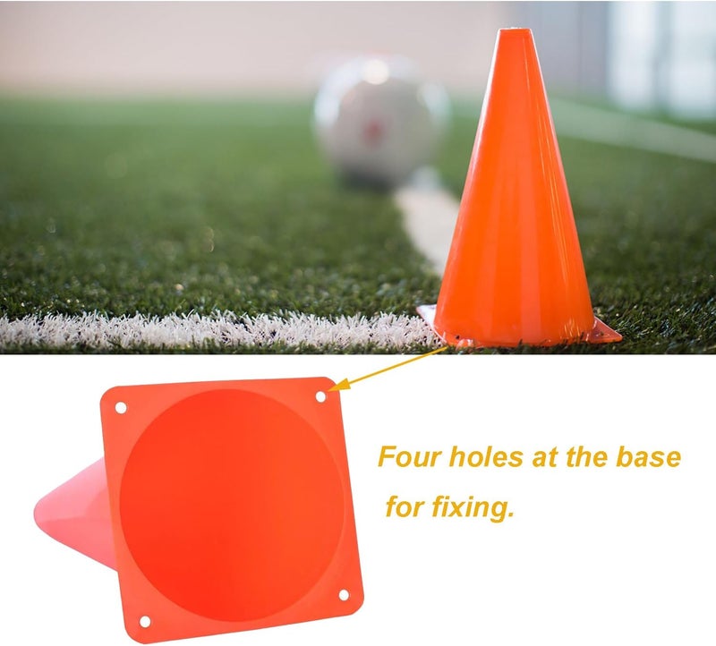 Aphrolin 7 Inch Soccer Cones with Carry Bag,15 Pcs Sports Training Cones, Basketball Football Skating Drills Cones, Small Plastic Agility Marker Cone For Indoor and Outdoor Games,Orange Mini Traffic Cones - Image 5